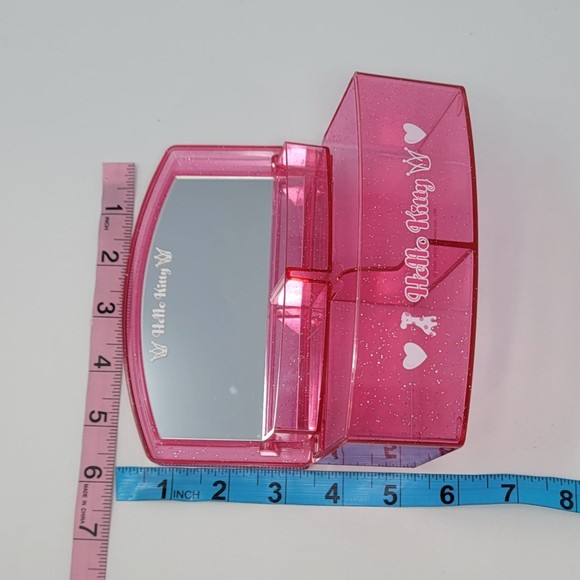 Vintage Sanrio Hello Kitty Jewelry Mirror Bear Glitter Box 2013 Rare - Picture 7 of 12